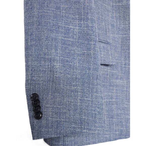 Tommy Hilfiger Men's Modern-Fit Flex Stretch Basketweave Sport Coat Blue 42L NWT - Picture 5 of 7